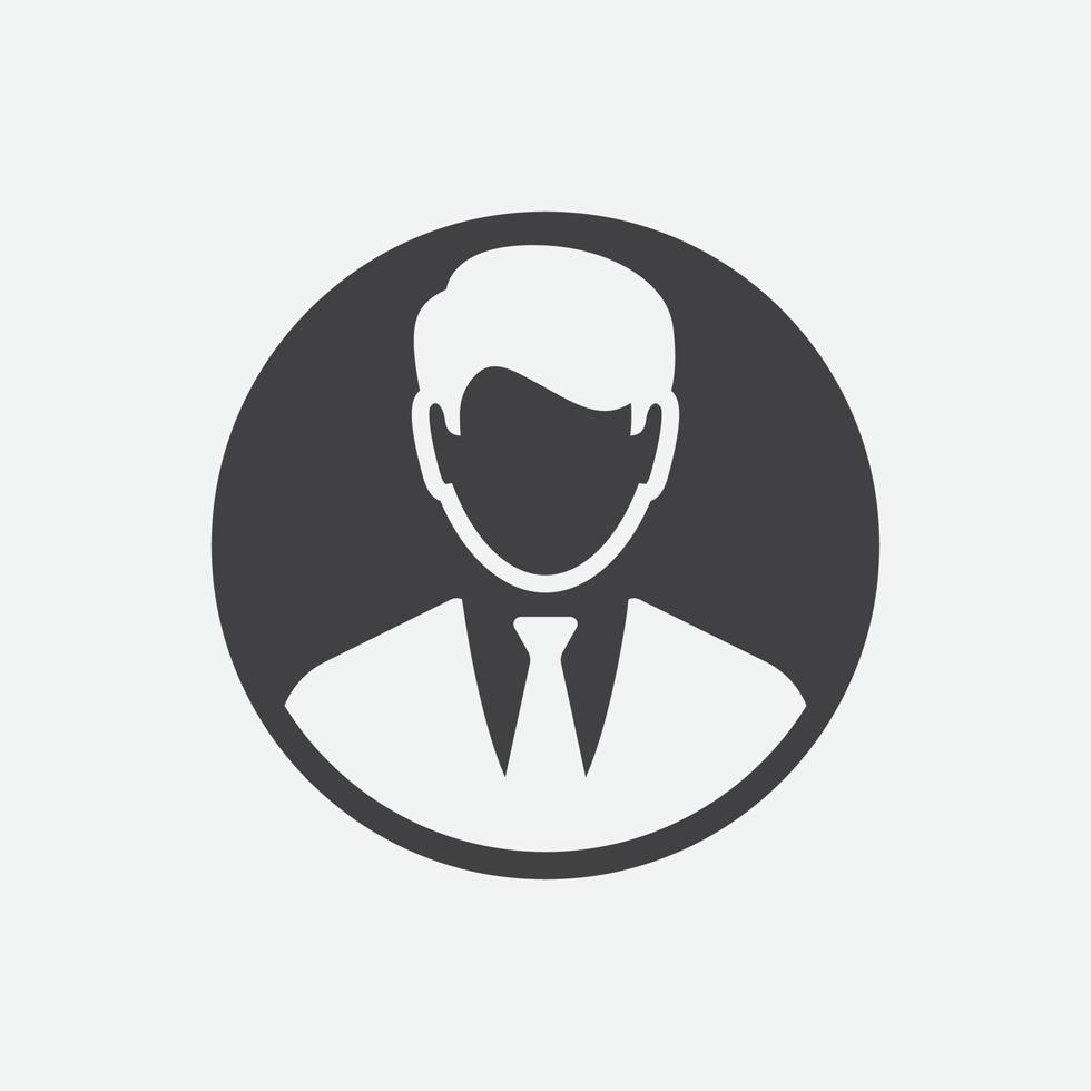 Business Man flat Icon design, human resource and businessman icon concept, man icon in trendy flat style, Symbol for your web site design, logo, app vector