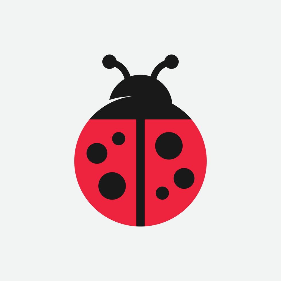 Lady bug vector icon, Lady bug logo design, cute icon, simple icon, tiny logo icon, red lady bug sign, cute colorful ladybird