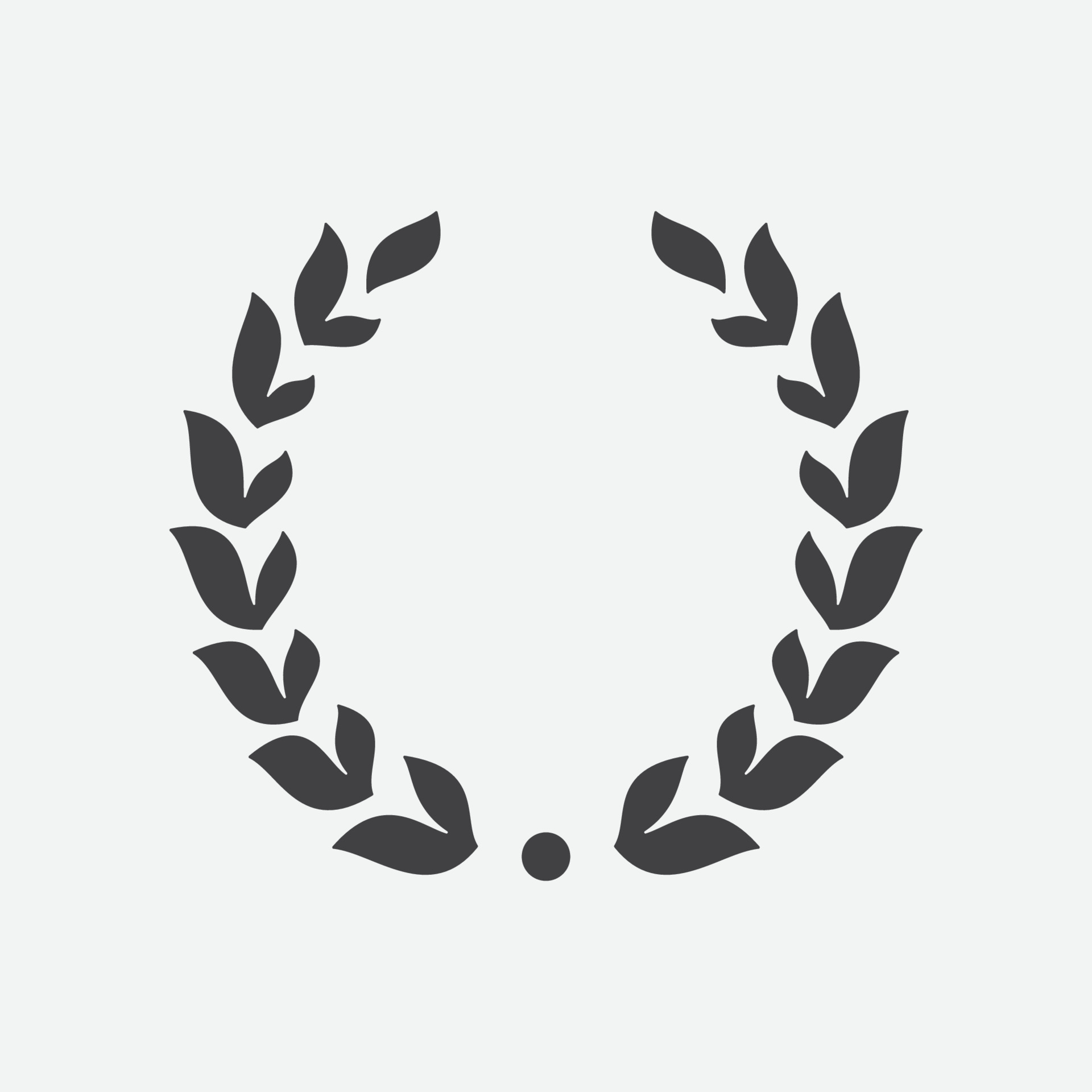 Laurel Wreath floral heraldic element, Heraldic Coat of Arms decorative