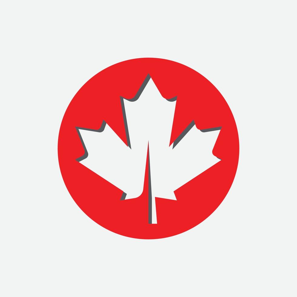 logotipo de hoja de arce, hoja de arce roja, símbolo de canadá, hoja de arce canadiense rojailustración de icono de vector de plantilla de logotipo de hoja de arce, ilustración de vector de hoja de arce, arce rojo, símbolo de canadá