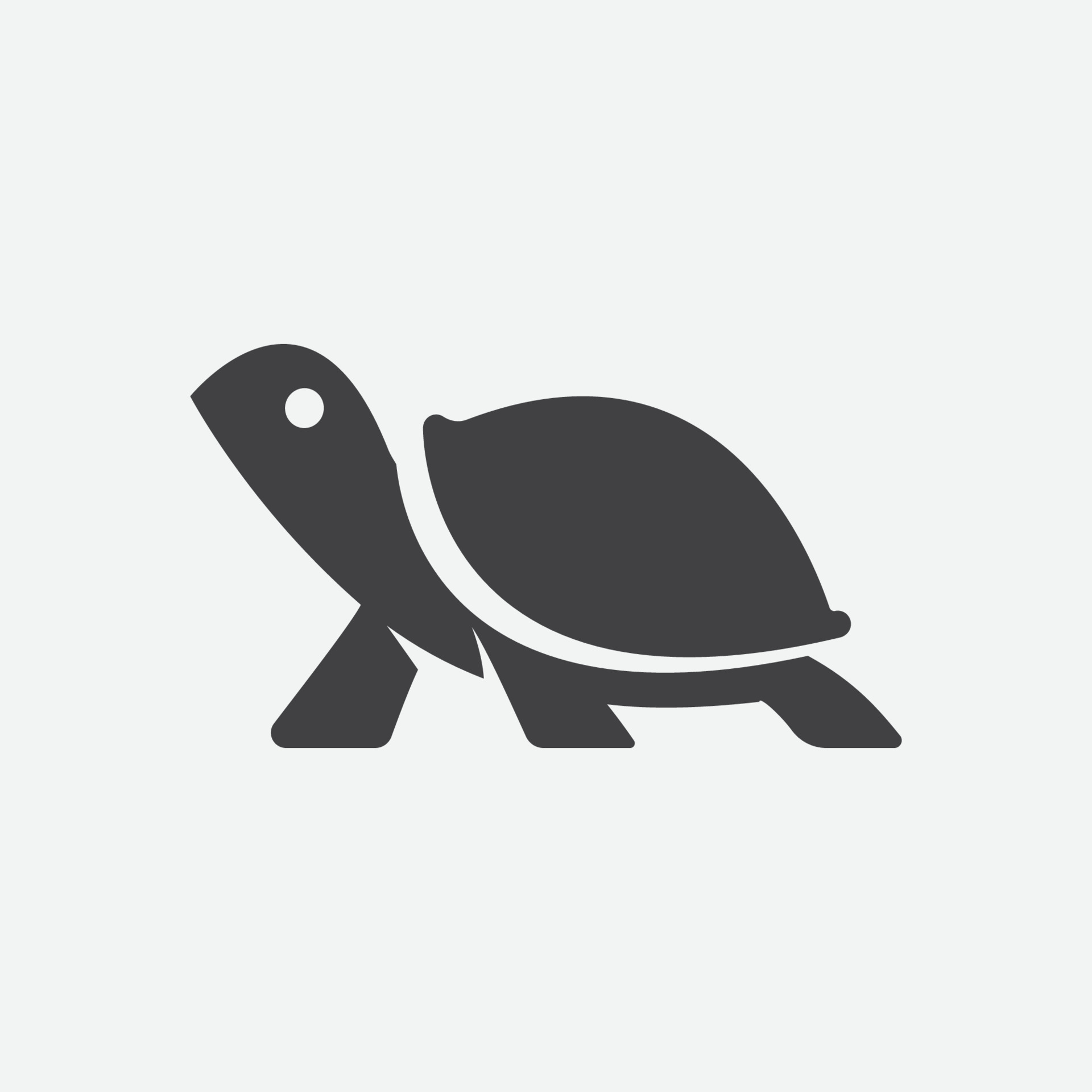 icono de tortuga diseño gráfico plano, signo plano de tortuga, símbolo