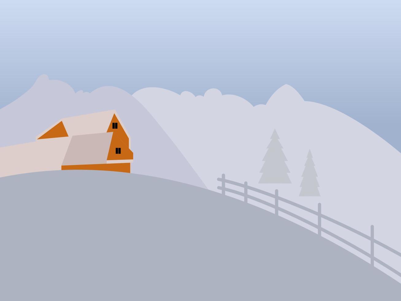ilustración de vector de invierno de diseño plano