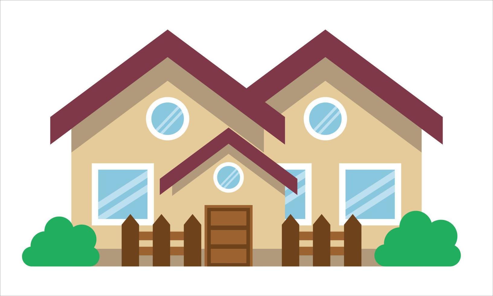 illustration of simple house isolated on white background vector