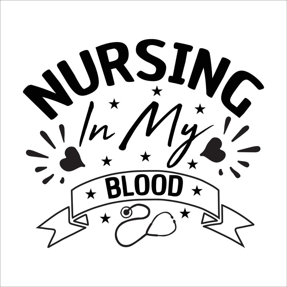 nurse t shirt design vector