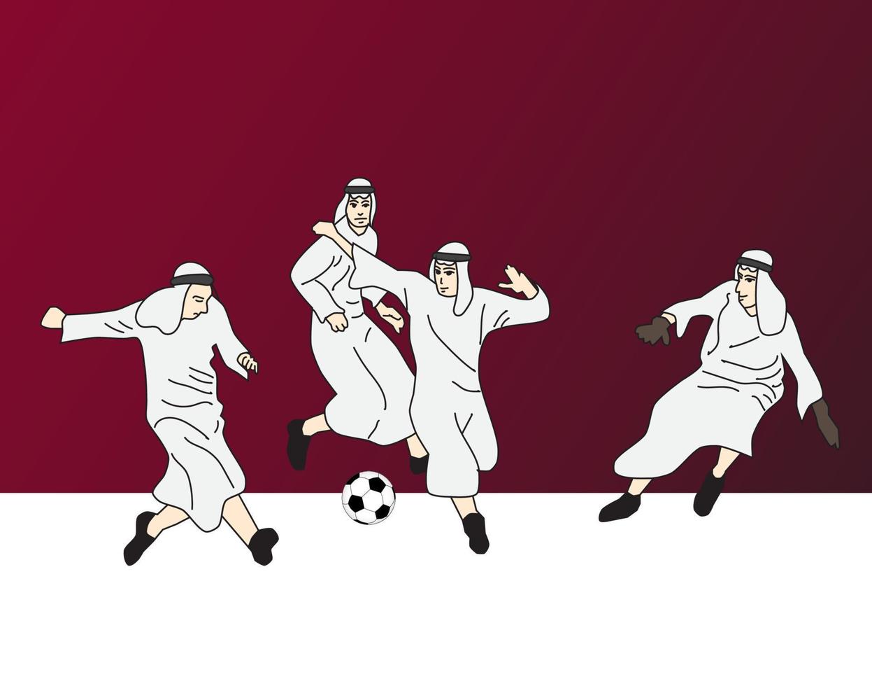 qatar fútbol 2022 ilustración vector