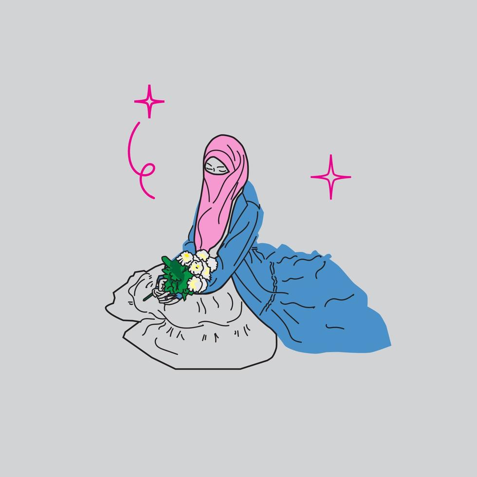Muslim Beauty Girl vector