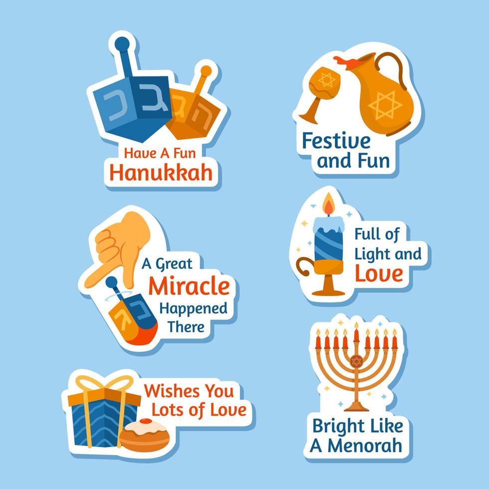 festival de las luces día de hanukkah vector