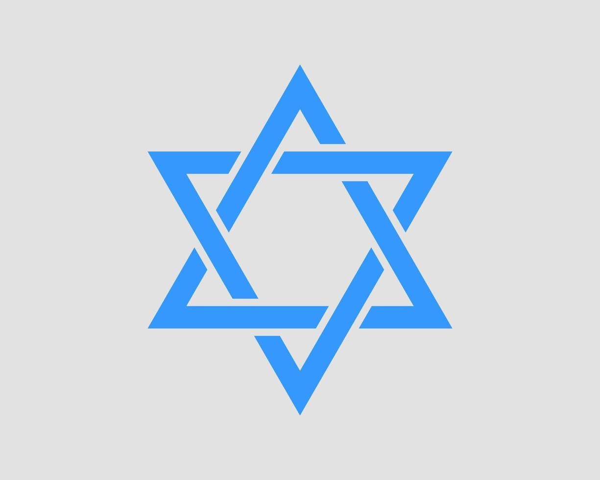 Jewish Star of David icon. Vector six pointed stars symbol.