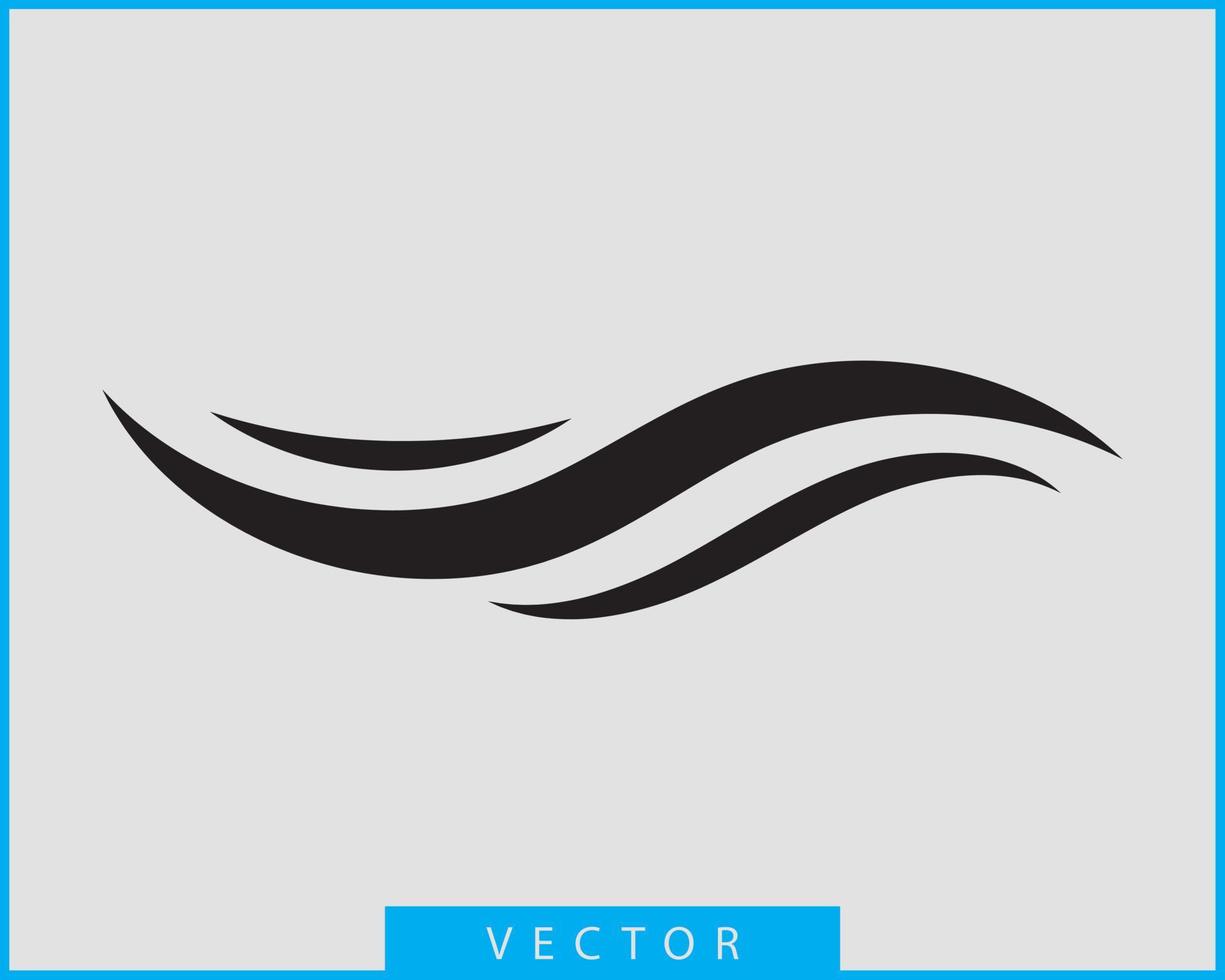 diseño de vectores de ondas. icono de onda de agua. líneas onduladas aisladas.