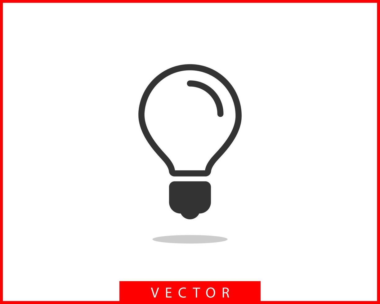 Light bulb icon vector. Llightbulb idea logo concept. Lamp electricity icons web design element. Led lights isolated silhouette. vector