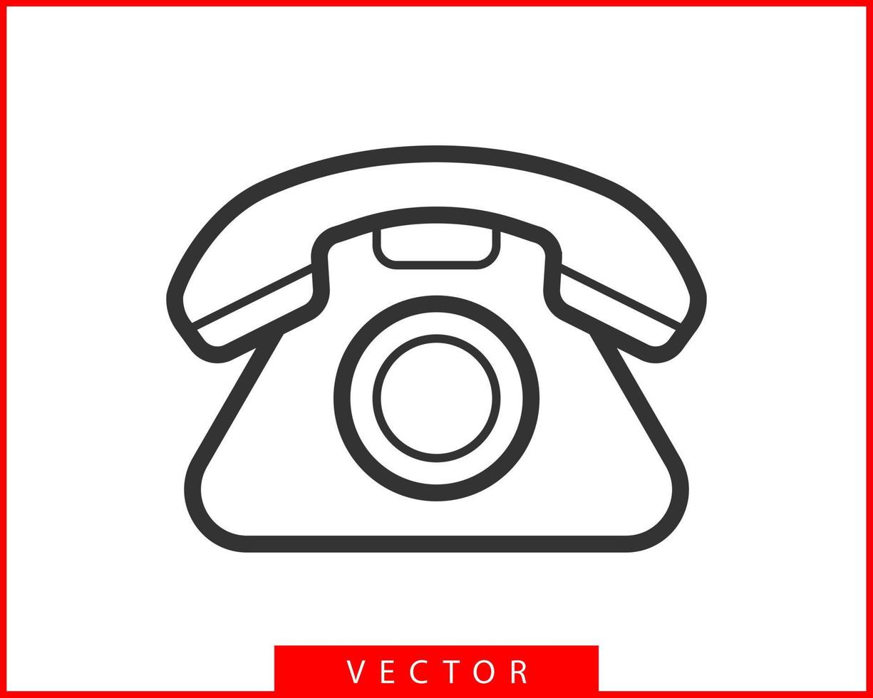 ilustración de vector de icono de teléfono. aplicación de centro de llamadas. iconos de teléfono estilo plano de moda. contáctenos silueta de línea.