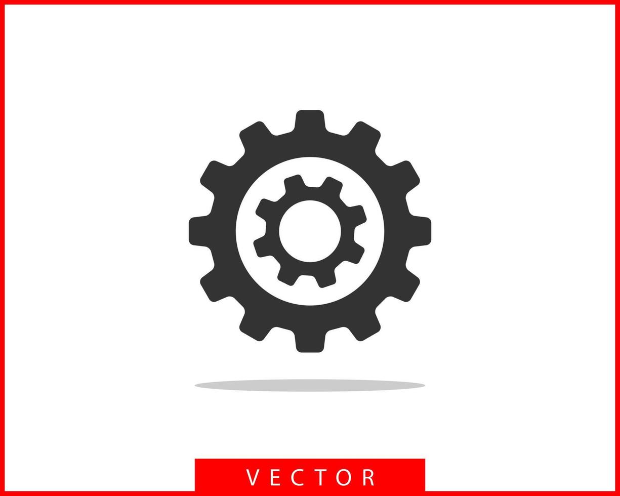 Metal gears and cogs vector. Gear icon flat design. Mechanism wheels logo. Cogwheel concept template. vector