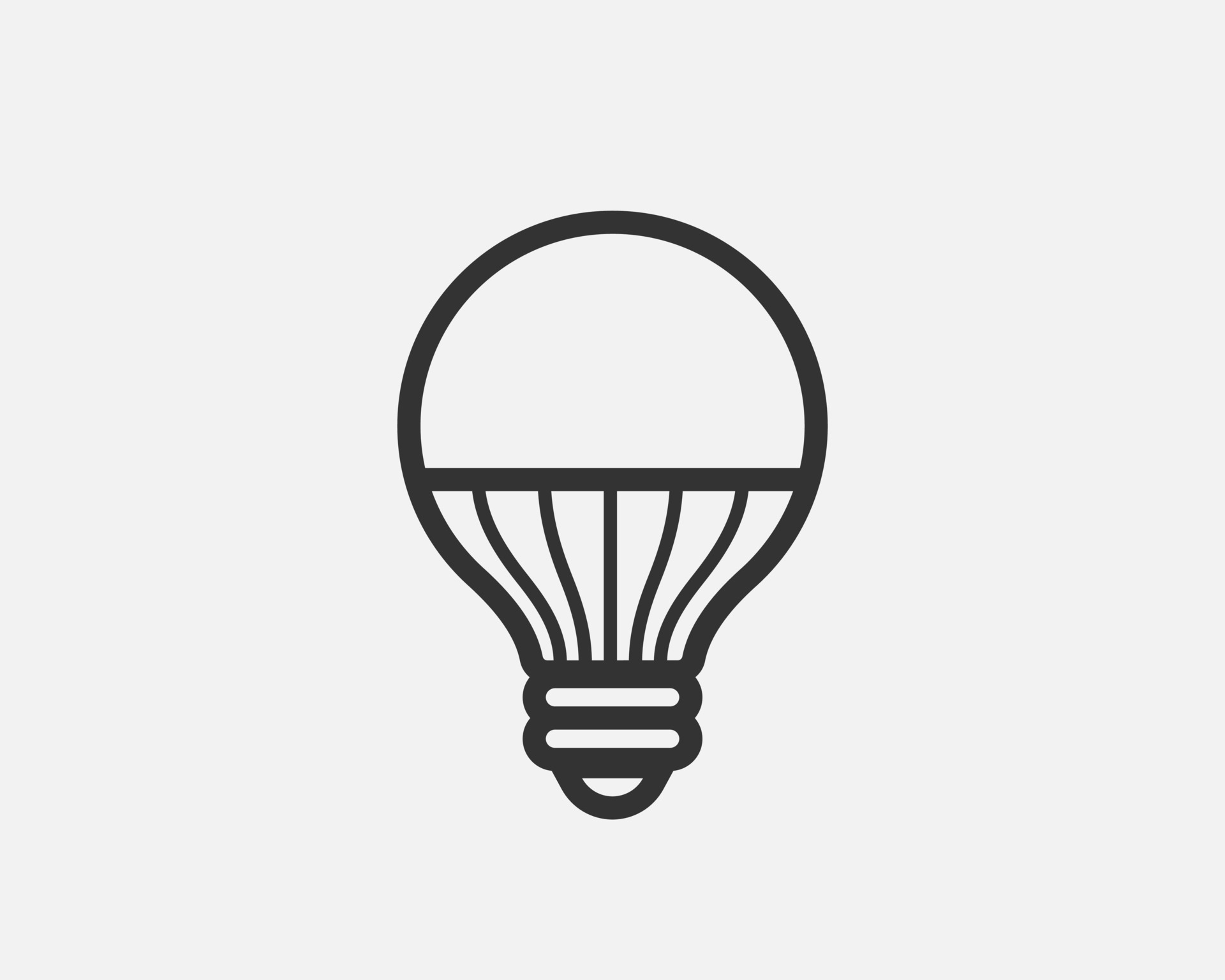 Light bulb icon vector. Llightbulb idea logo concept. Lamp electricity