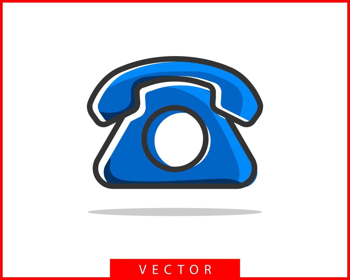 ilustración de vector de icono de teléfono. aplicación de centro de llamadas. iconos de teléfono estilo plano de moda. contáctenos silueta de línea.