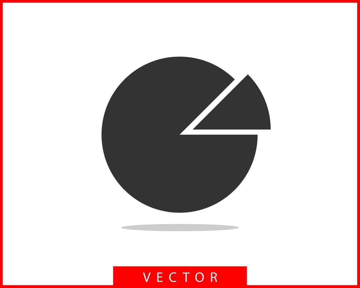 icono de gráfico circular. vector de diagrama de círculo. plantilla de logotipo de gráficos de gráficos.