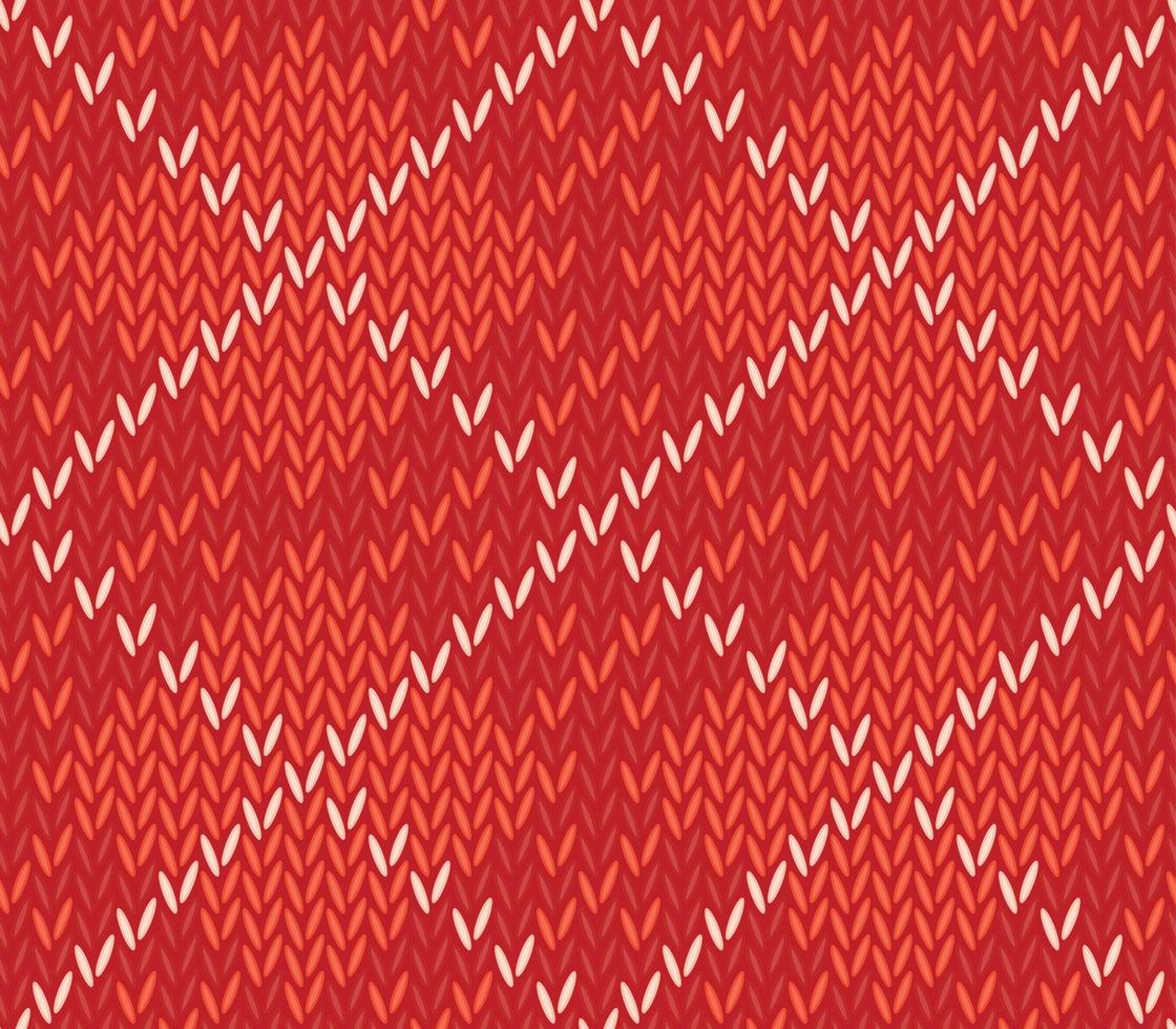 background seamless pattern texture of red with beige line wool knitwear vector