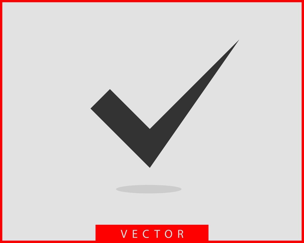 Check mark icon vector symbol design element.