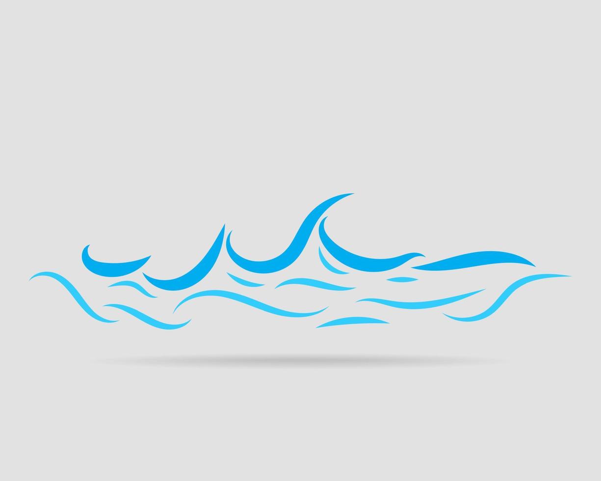 Waves vector design. Water wave icon. Wavy lines isolated.