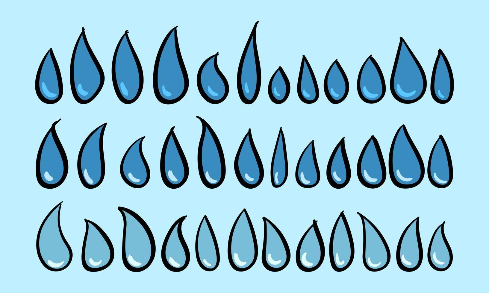 dibujado a mano ilustración de gota de agua vector