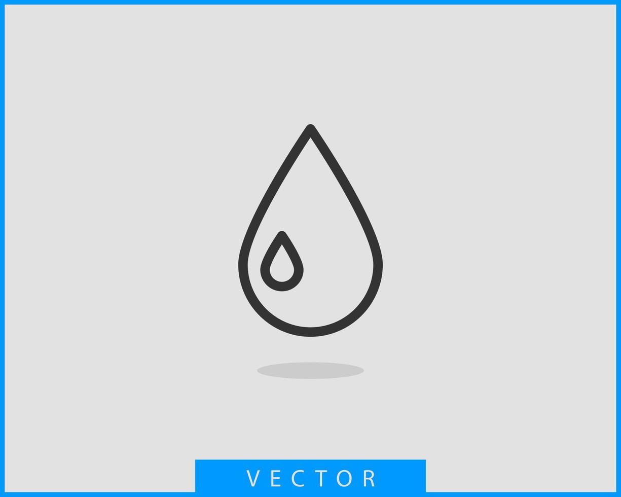 Drop water icon vector isolated design element