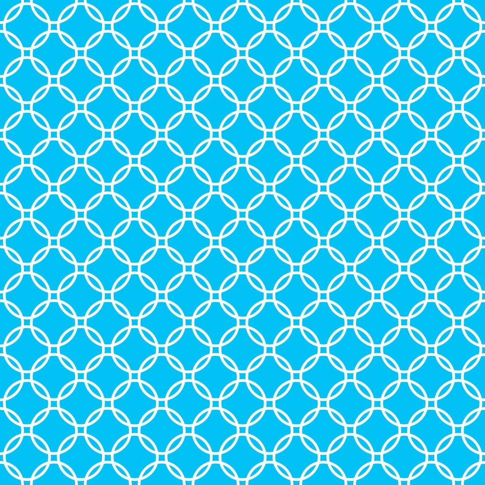 blue background fabric with white cross circles seamless pattern vector