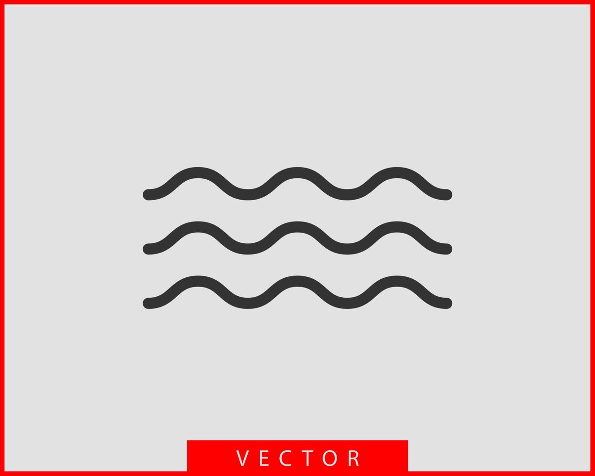 diseño de vectores de ondas. icono de onda de agua. líneas onduladas aisladas.
