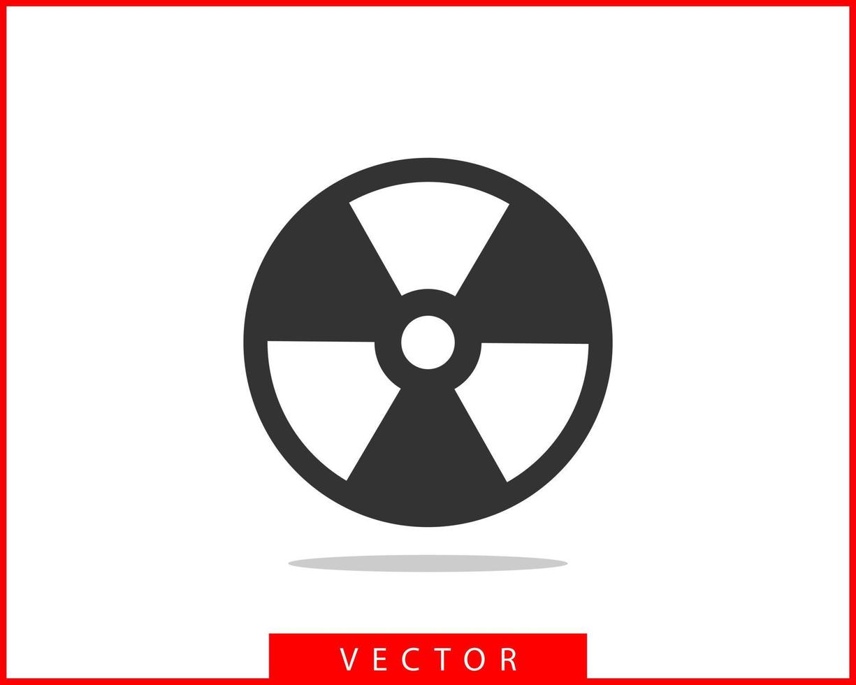 Radiation icon vector. Warning radioactive sign danger symbol. vector