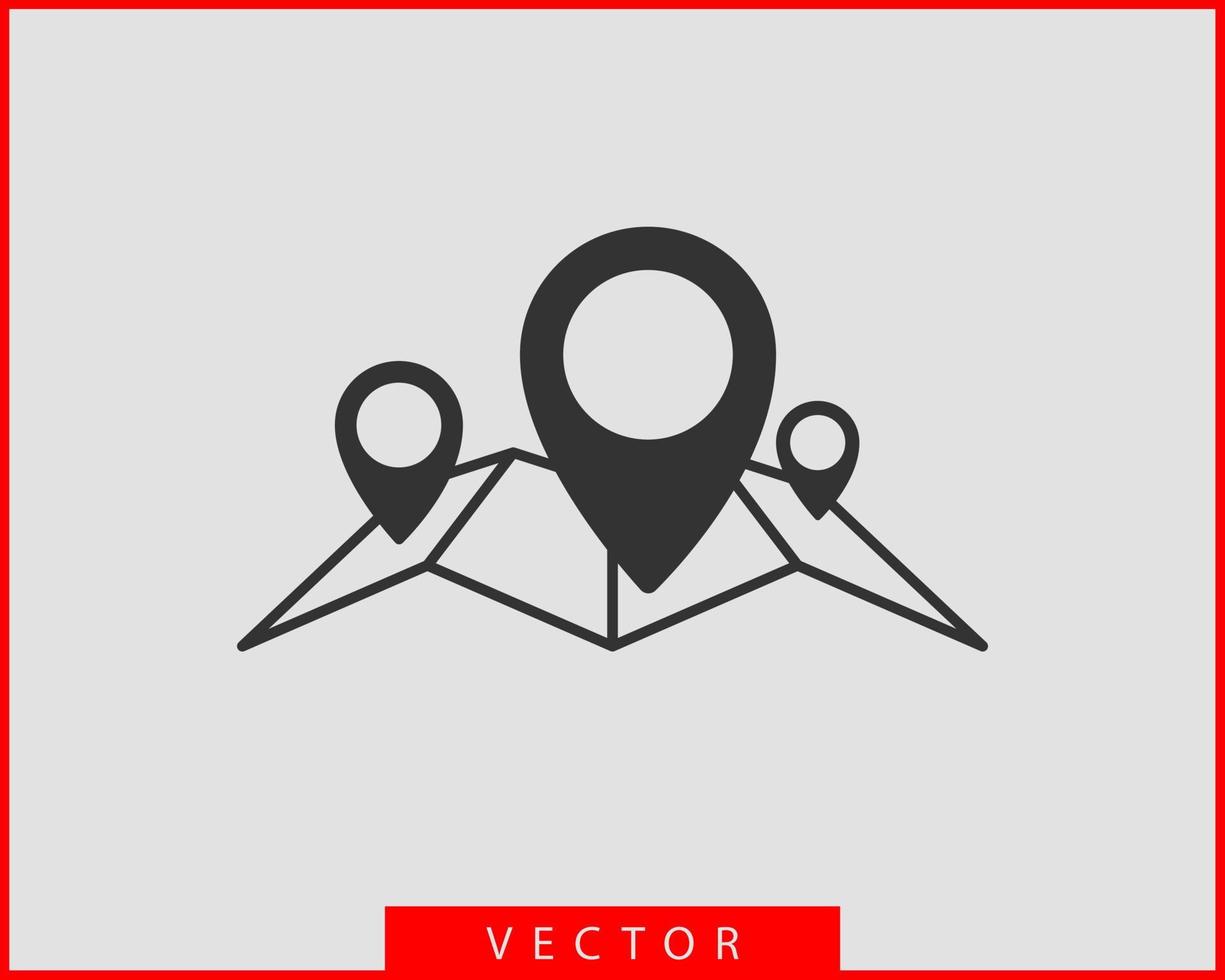 iconos del mapa. puntero marcador. icono de vector de ubicación de pin. símbolo de navegación gps.