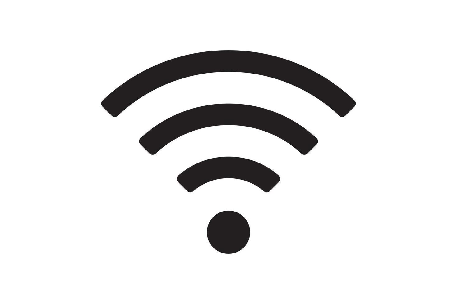 conexión de señal de símbolo wi fi. señal de tecnología inalámbrica de internet vectorial. icono de comunicación de red wifi. vector