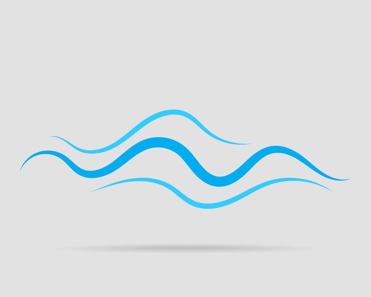 Waves vector design. Water wave icon. Wavy lines isolated.