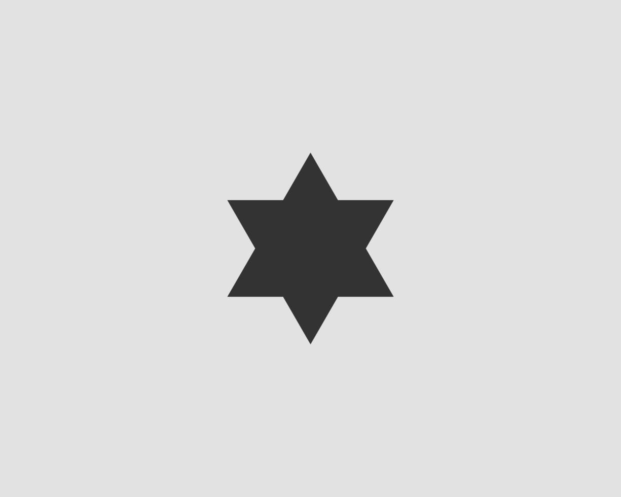 Jewish Star of David icon. Vector six pointed stars symbol.