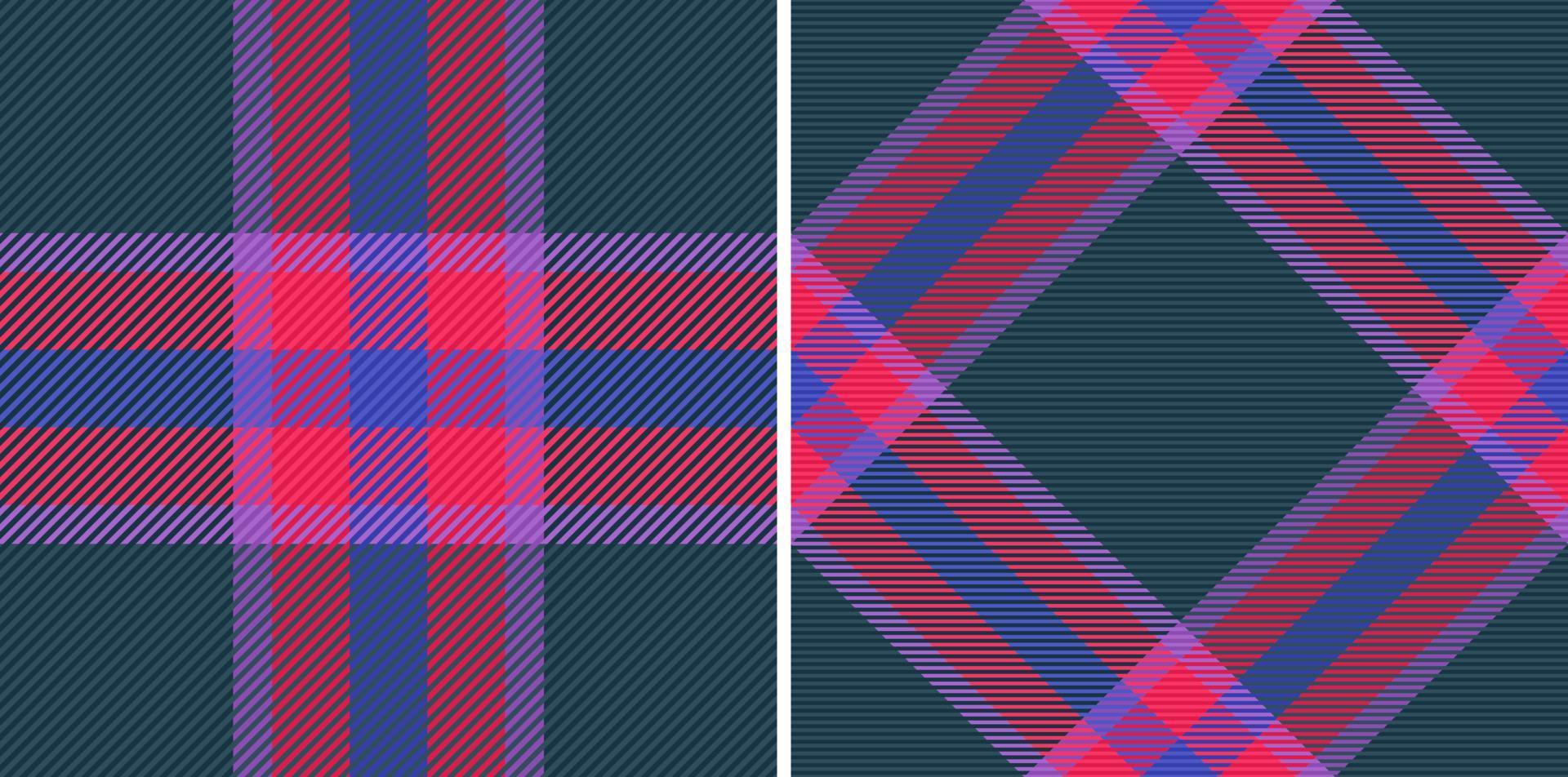 Textile seamless check. Plaid pattern fabric. Texture tartan background vector. vector