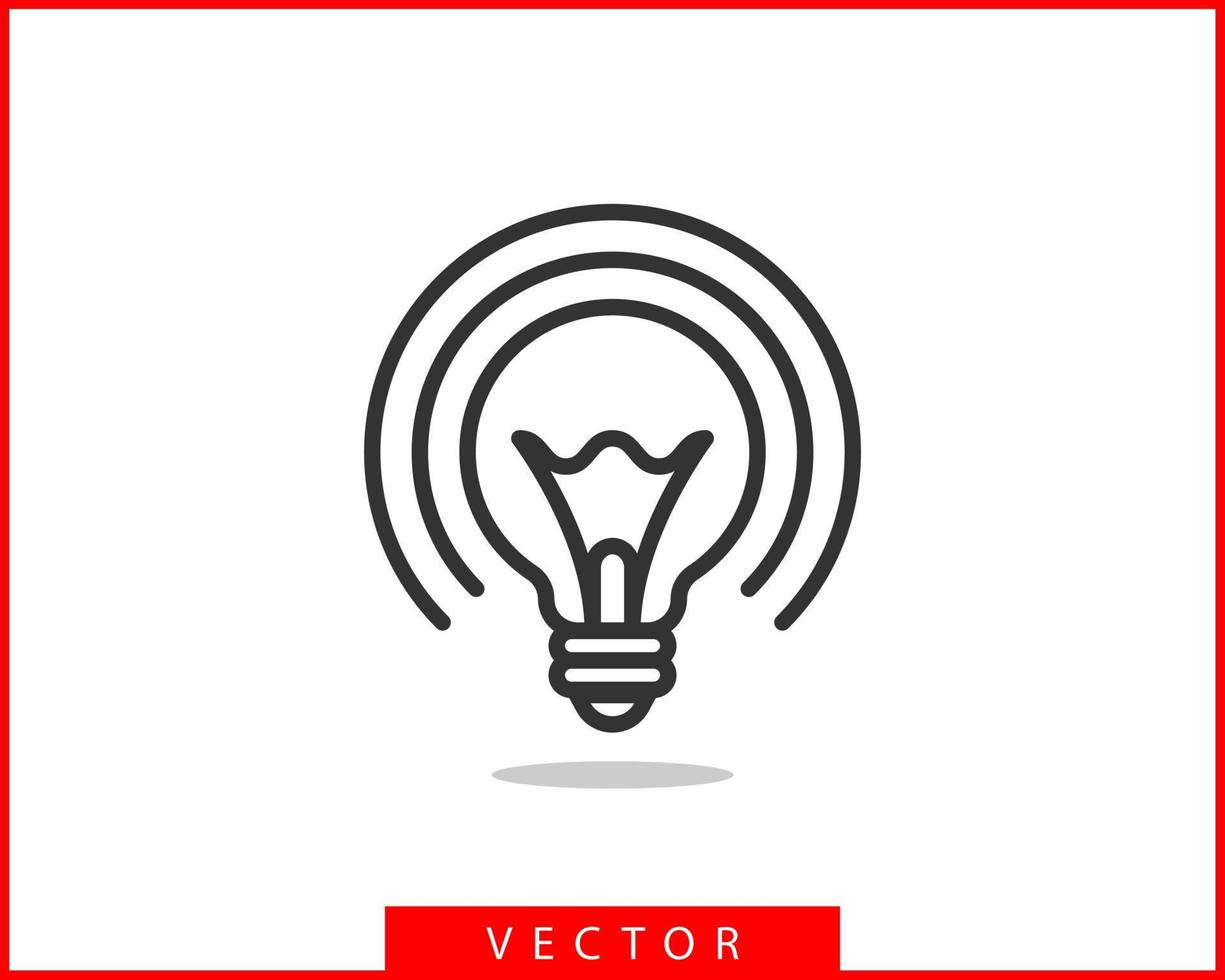 Light bulb icon vector. Llightbulb idea logo concept. Lamp electricity icons web design element. Led lights isolated silhouette. vector