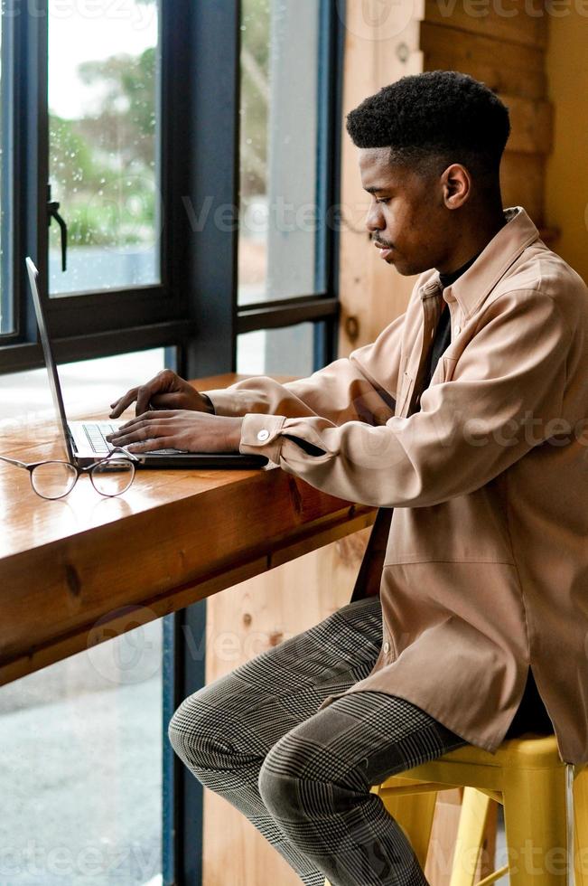 Black Business Man Working photo