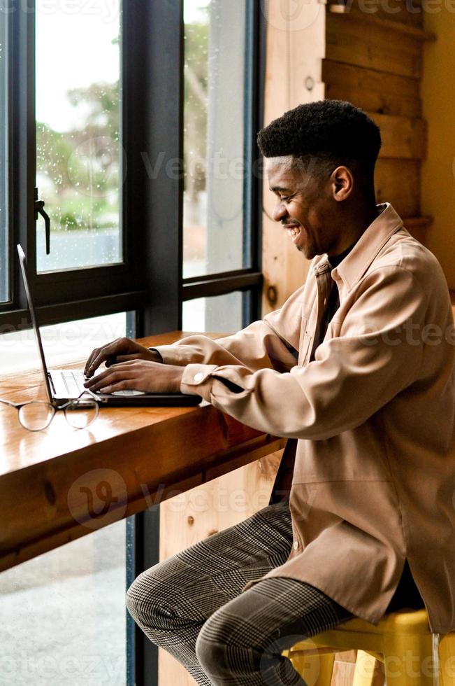 Black Business Man Working photo