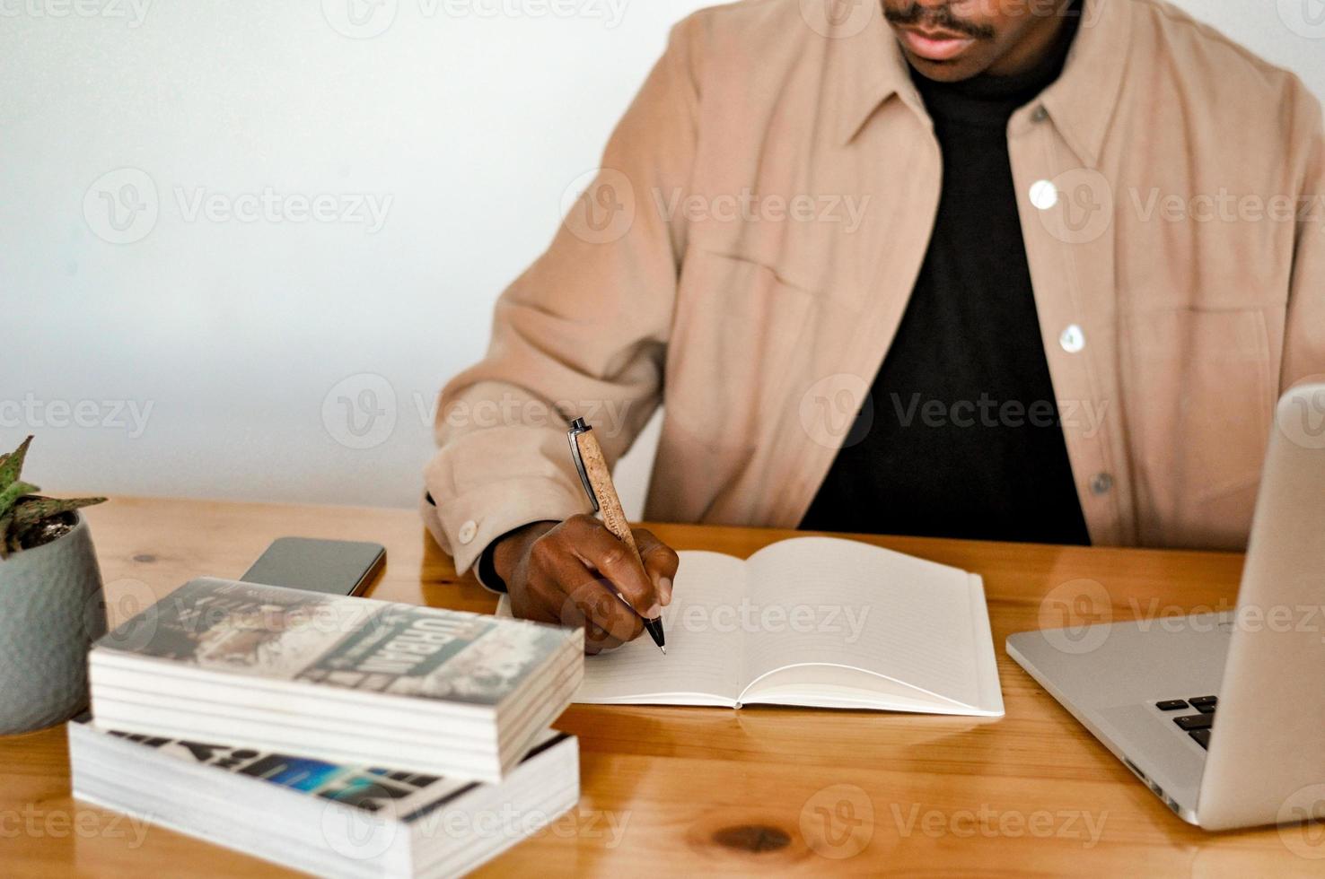 Black Business Man Working photo
