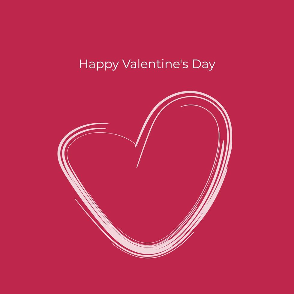 Happy Valentine's Day. Postcard for loved ones and pantone 2023 background. vector