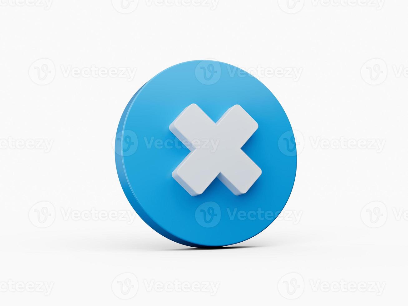 Blue Multiple Math Symbol. 3D Illustration on white background photo