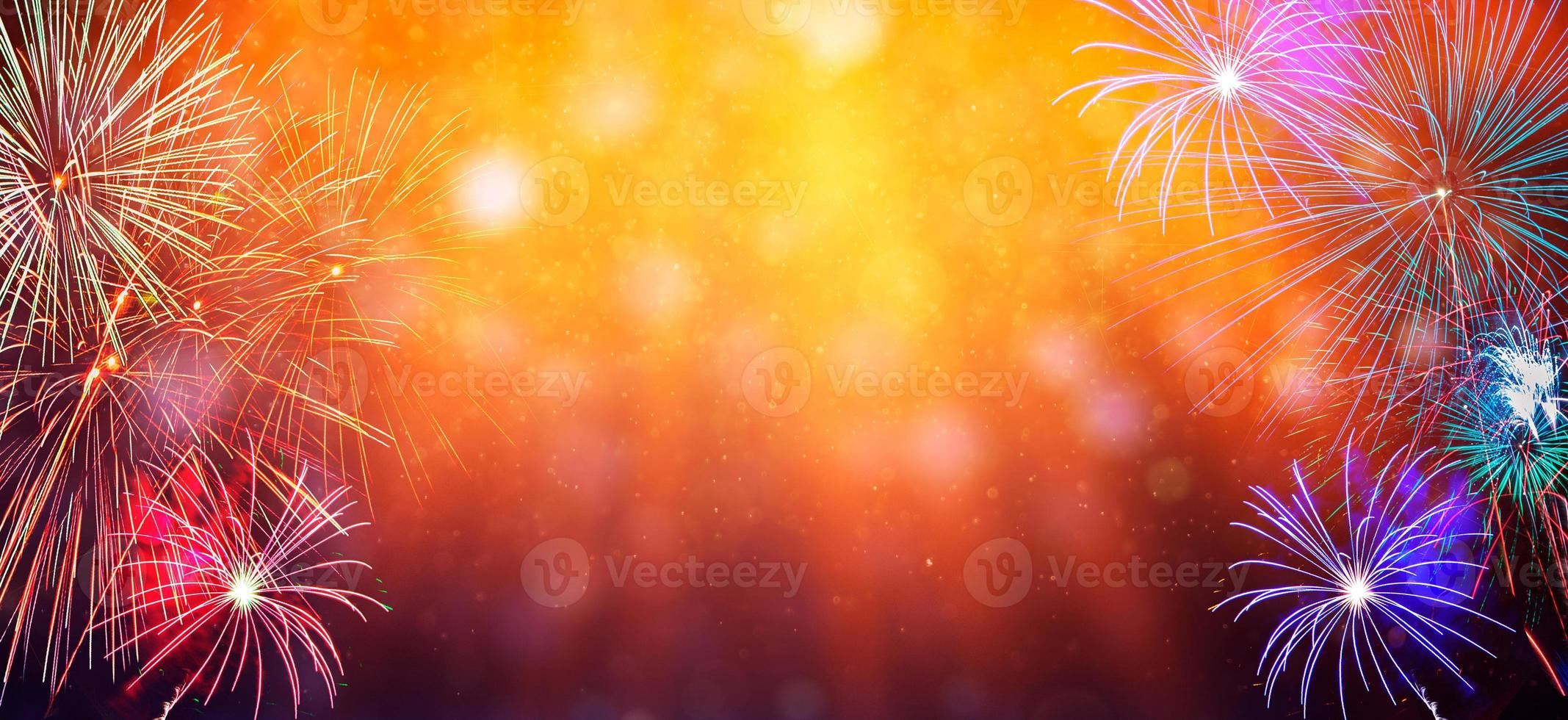 background bokeh firework red colorful celebration photo