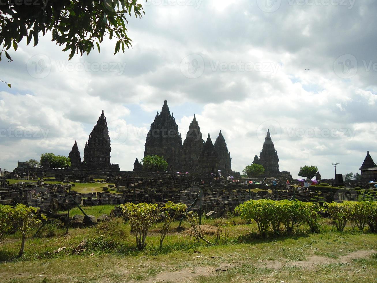 Buddhist Prambanan temple complex the largest temple in java, Central Java, Indonesia. photo