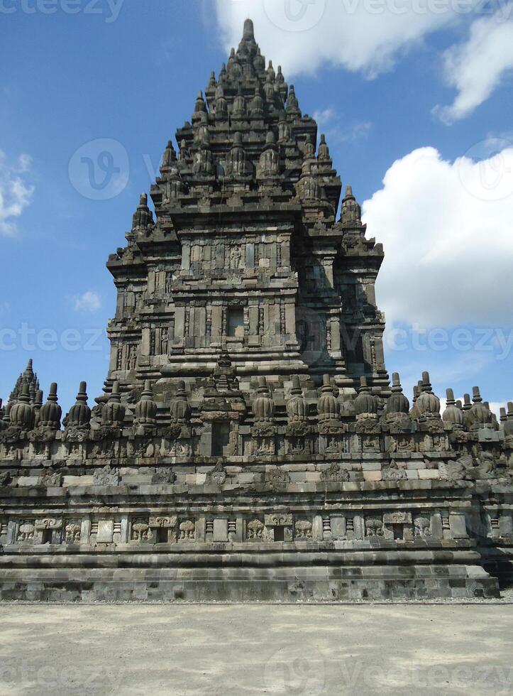 Buddhist Prambanan temple complex the largest temple in java, Central Java, Indonesia. photo