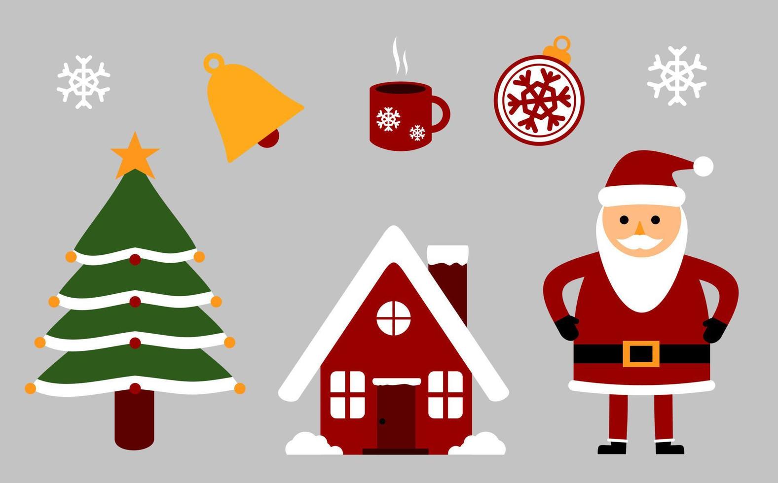 Christmas Day of Playful Illustration Set vector