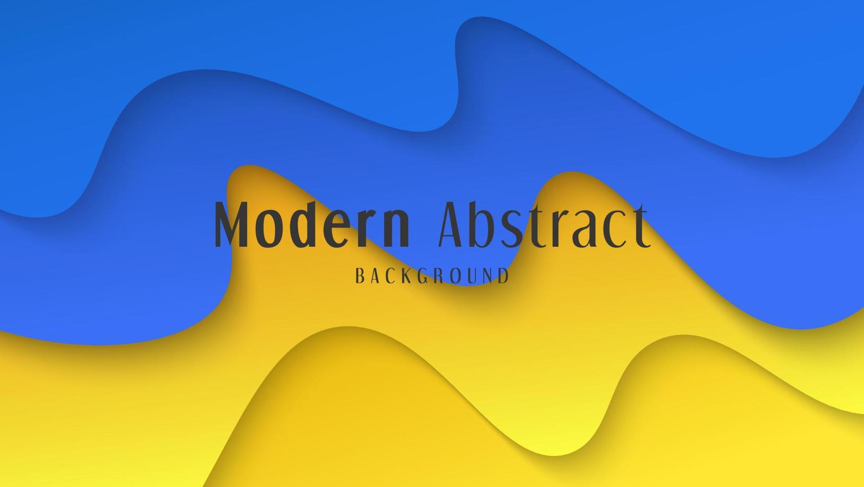 Modern Abstract Gradient Blue Yellow Waves Shape Design Background vector