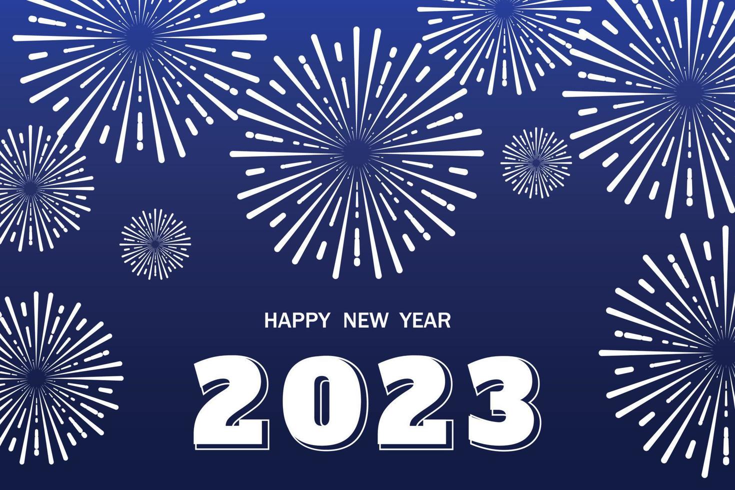 fondo de fuegos artificiales año nuevo 2023 vector