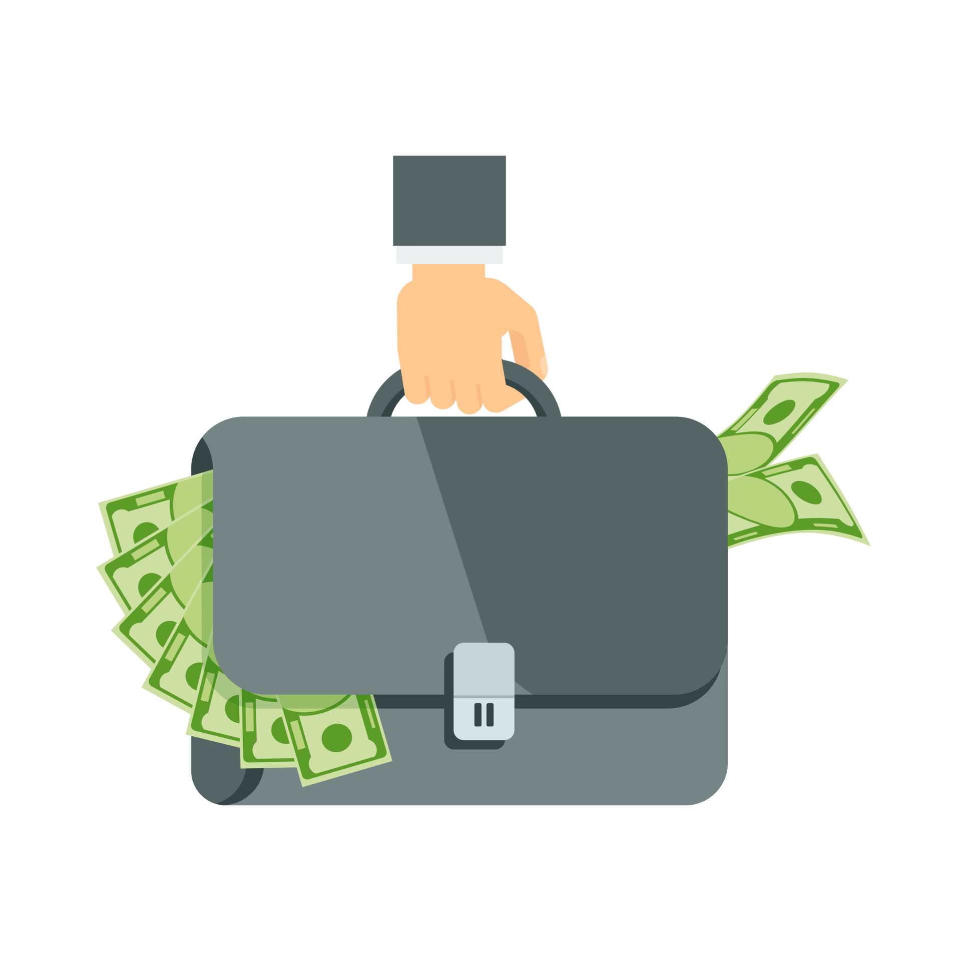 Free Hand Holding Briefcase 15275806 PNG with Transparent Background