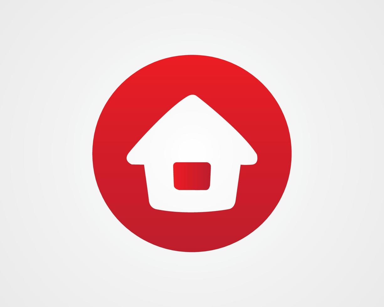signo de casa en círculo, icono de la casa, logotipo de la casa vector