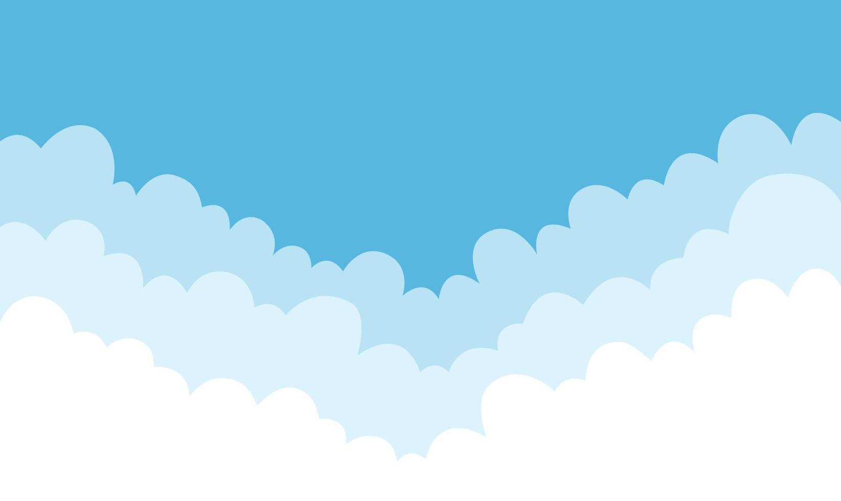 Cloud background, paper cut style vector