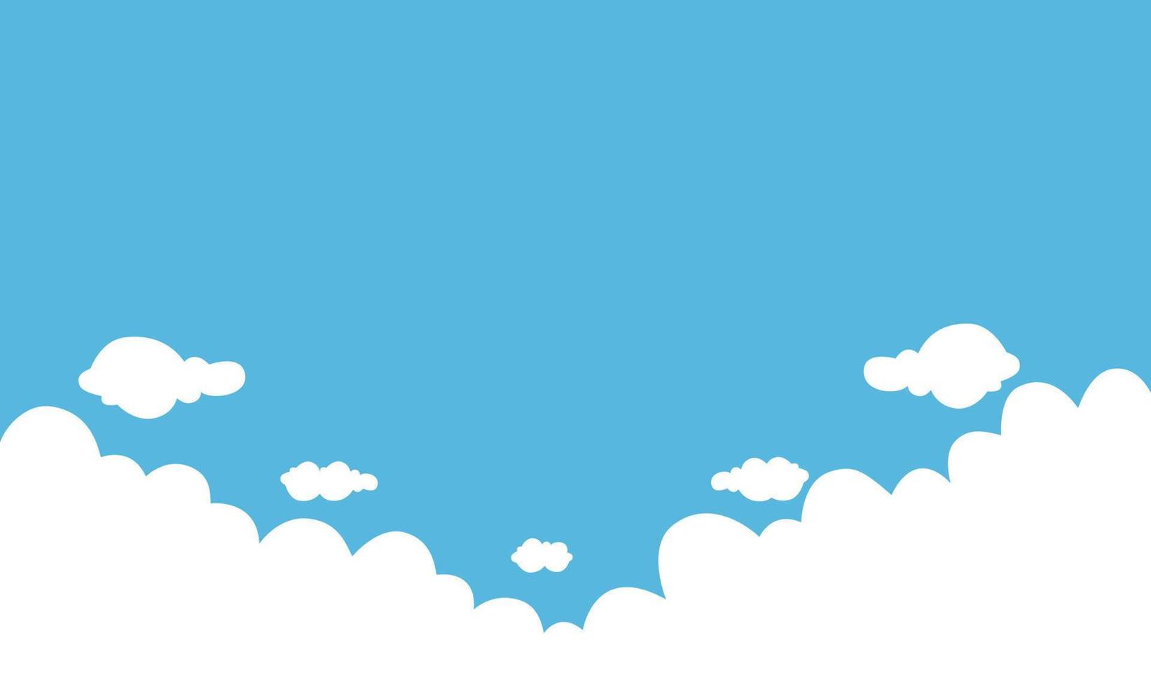 Cloud background, paper cut style vector