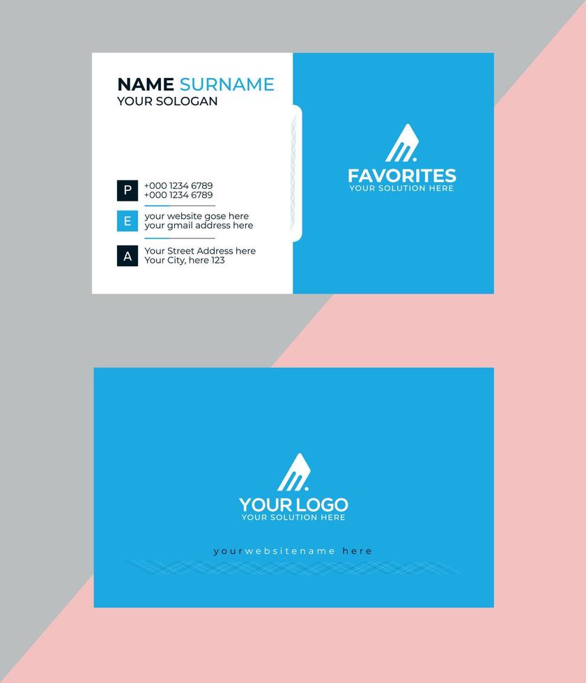 Modern Business card design Template vector