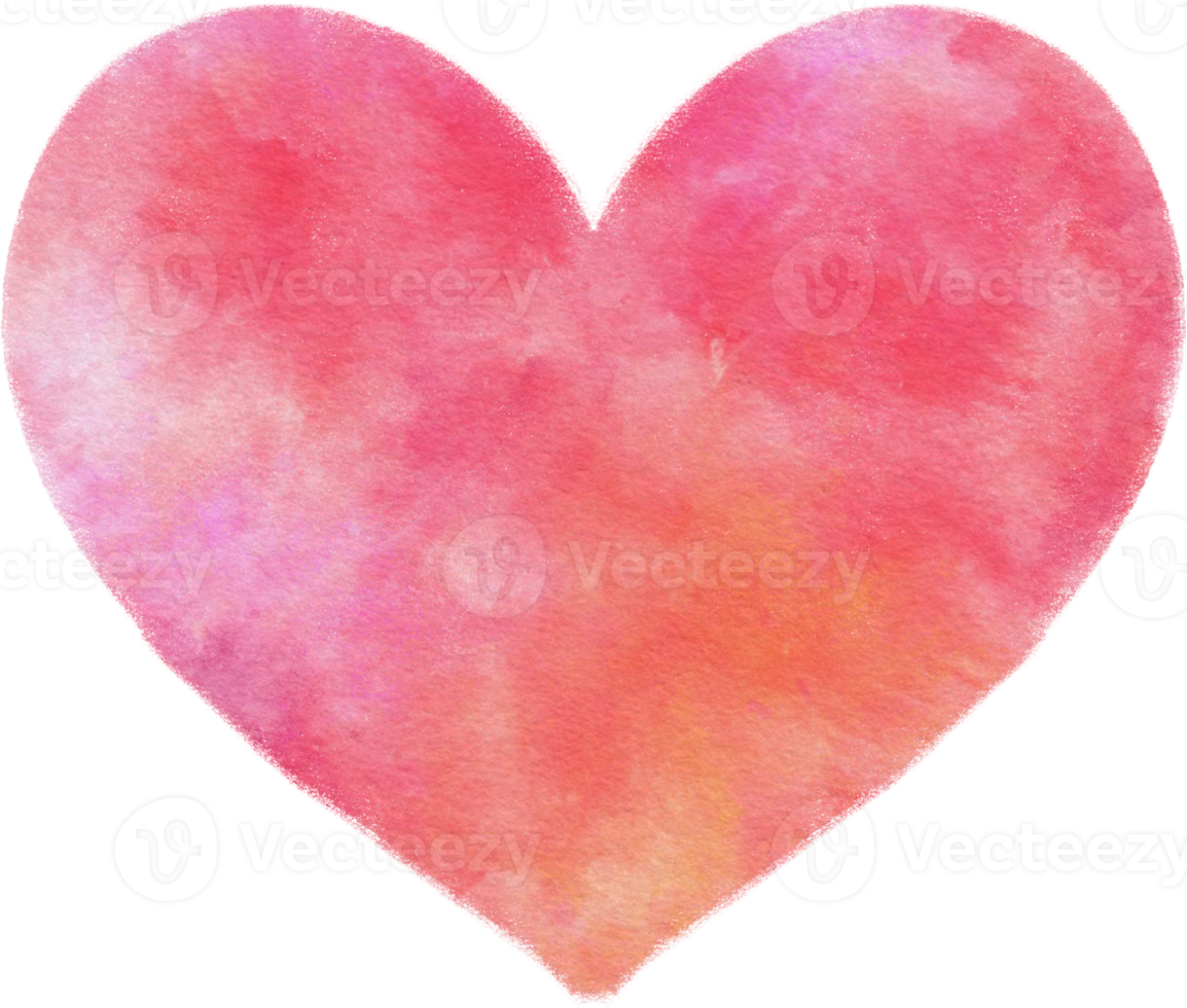 illustration aquarelle coeur png